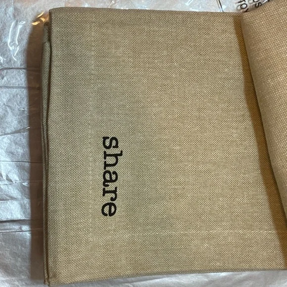 Mud Pie Tan Cotton Napkins with Embroidery set of 4 - Picture 2 of 6